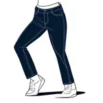 fitted dark jeans image